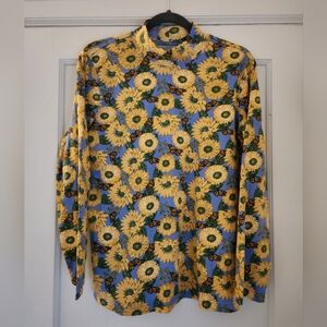 Vintage Sunflower & Butterfly Turtleneck 🌻